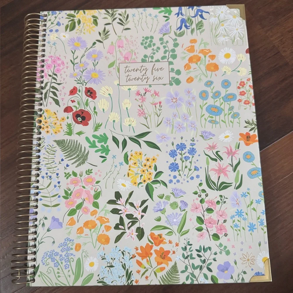 Floral Spiral Notebook - 'twenty five twenty six'